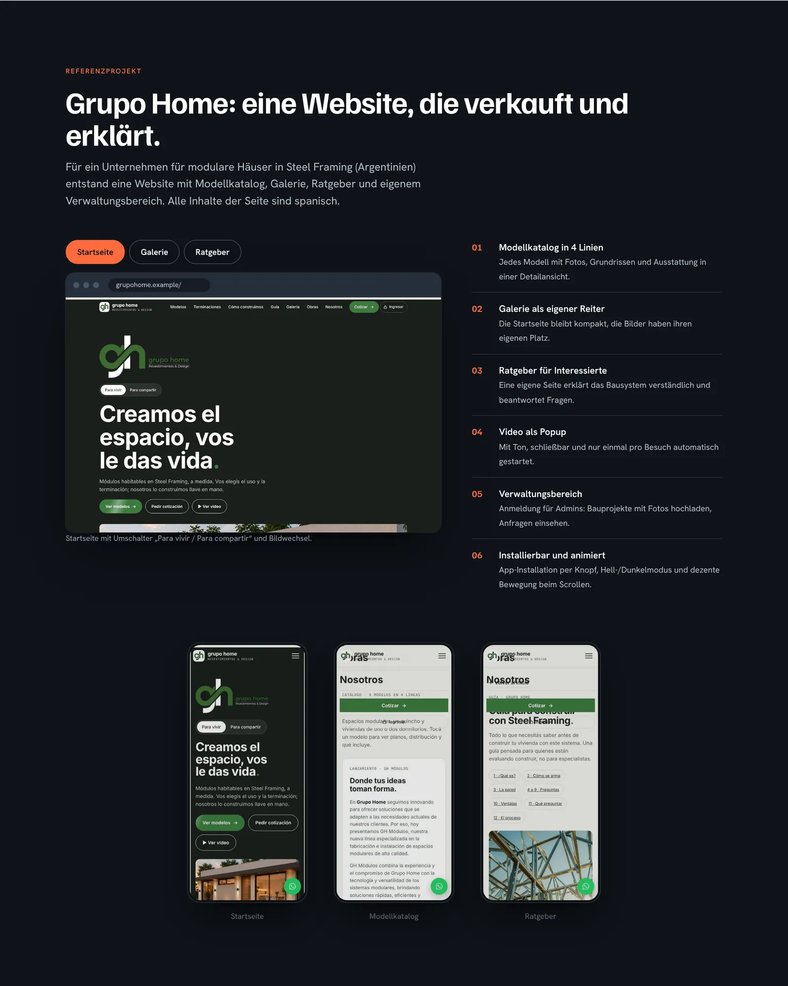 Bedienoberfläche von Webseiten nach Maß